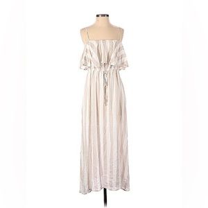 After Market striped maxi dress in cream/white - size S